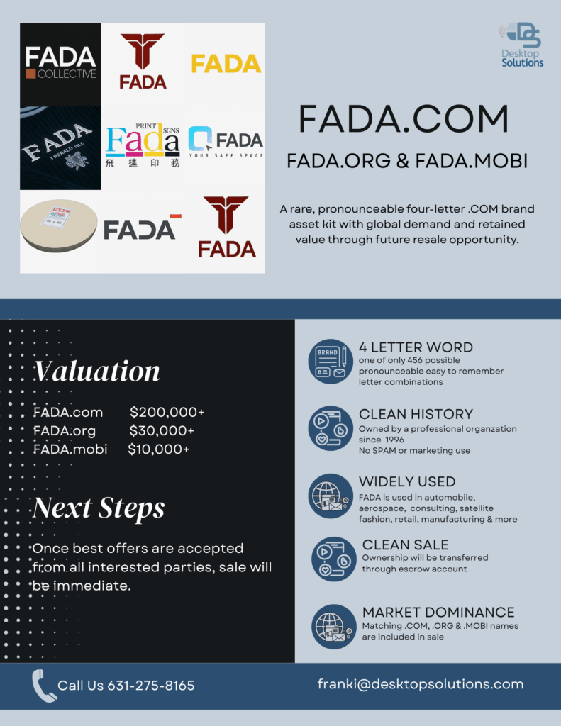 FADA.COM Sell Sheet